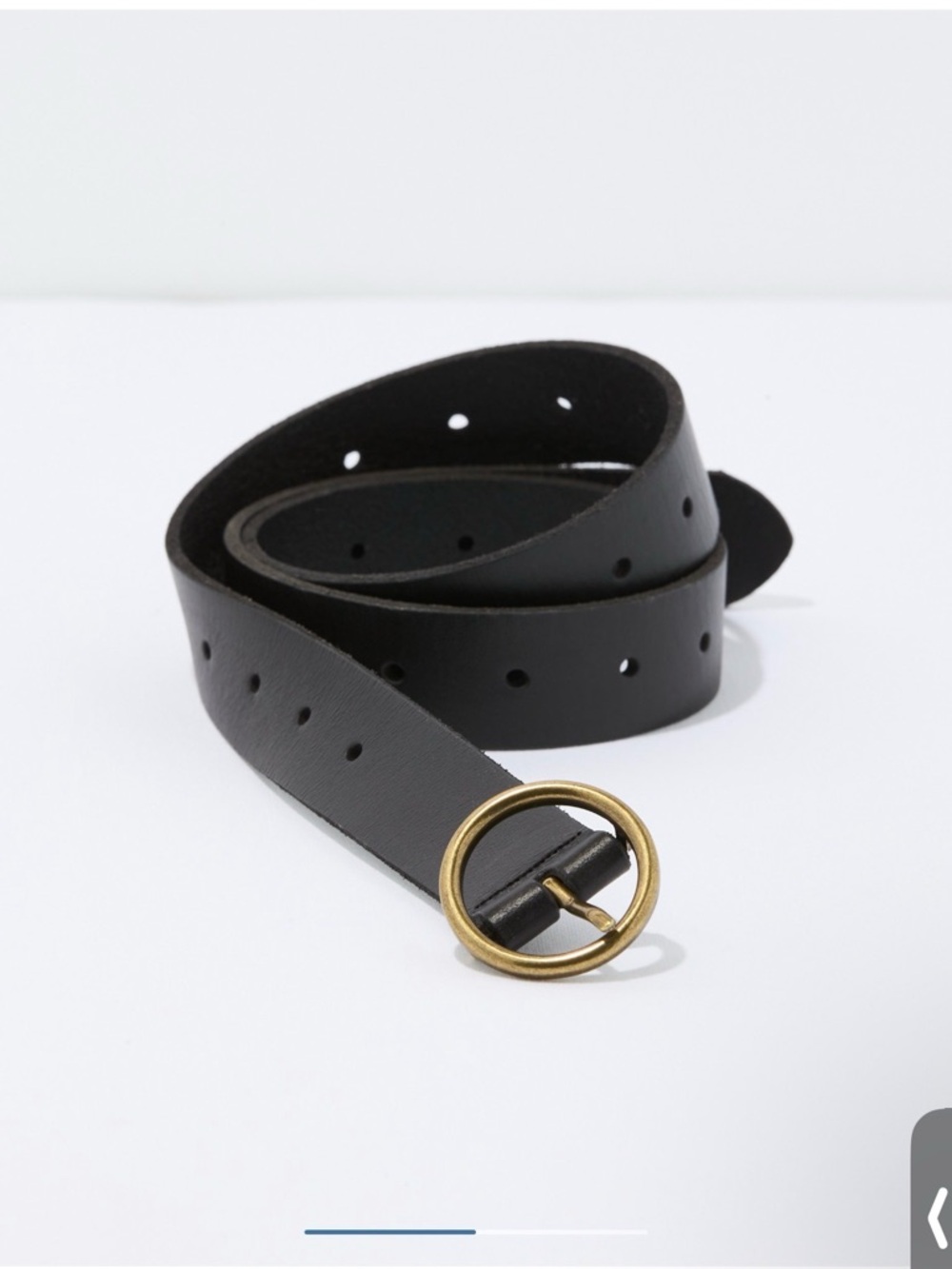 American Eagle Oval Buckle Leather Belt